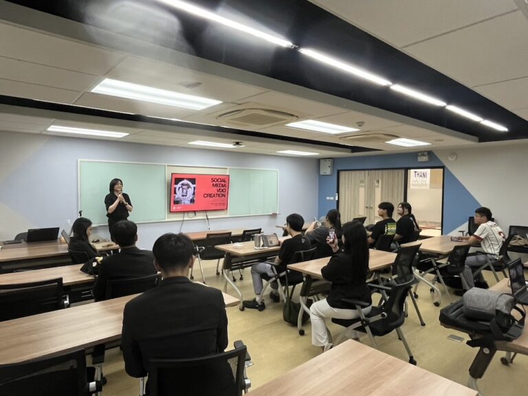 วิทยาลัยดุสิตธานีจัดเวิร์กช็อป “Social Media VDO Creation” พัฒนาทักษะดิจิทัลนักศึกษาทุน 