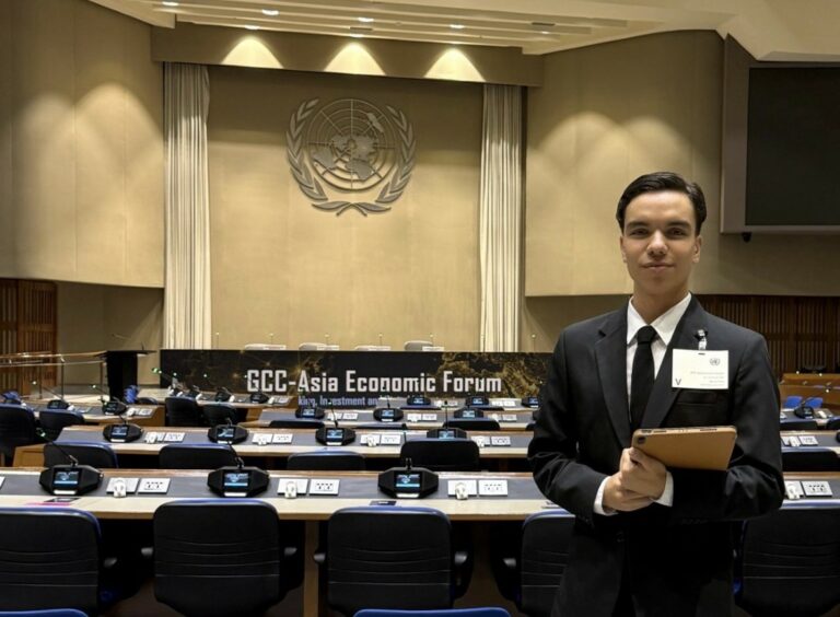 Dusit Thani College’s Hospitality Management International Program Student Volunteers at GCC–Asia Economic Forum 2026 at the United Nations Conference Centre 